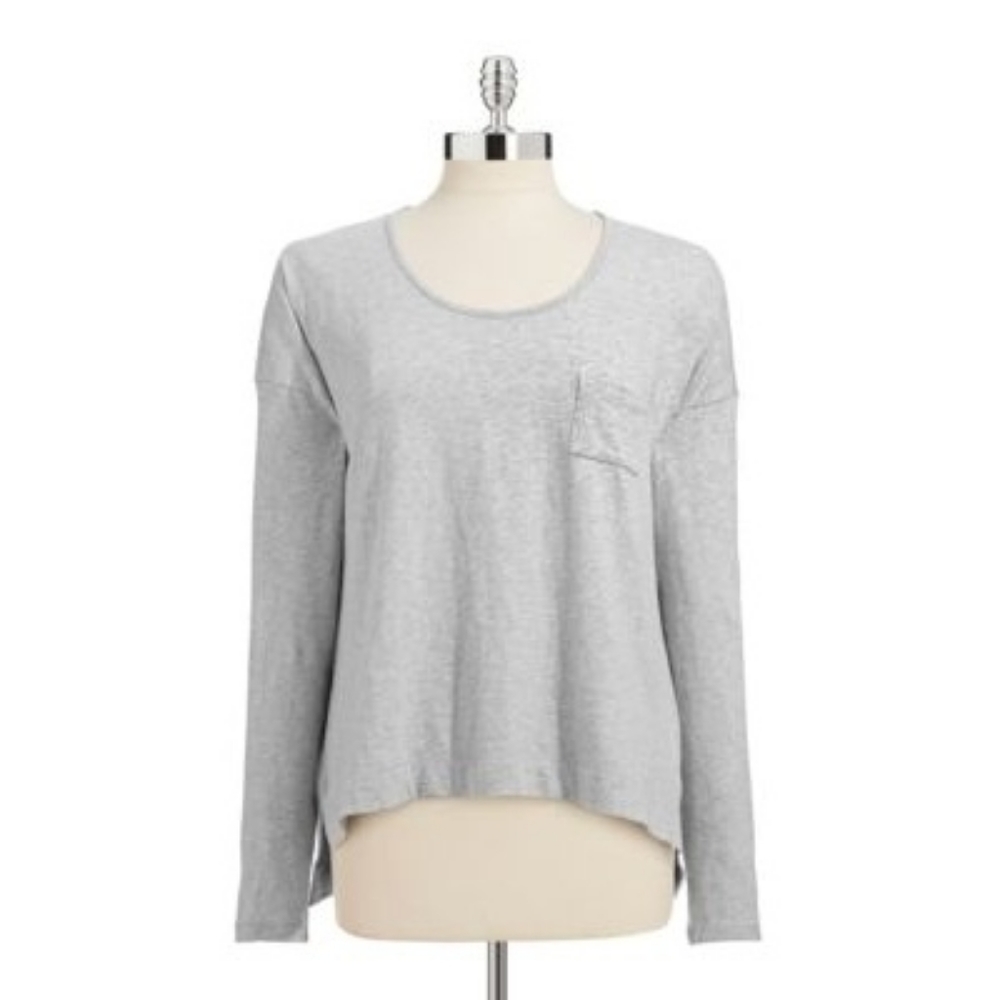 CKJ 100% Cotton Grey Gray Top